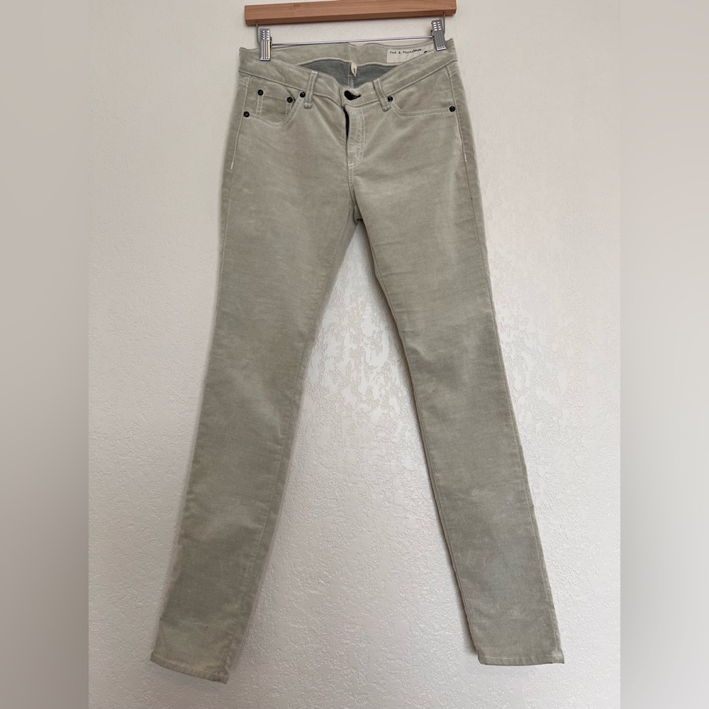 Rag & Bone Beige Corduroy‎ Skinny Jeans